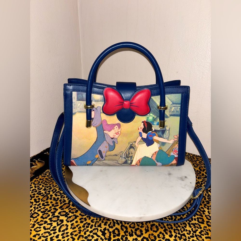 Loungefly Blue and Red Disney Crossbody Bag